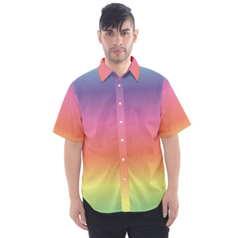 Rainbow Shades Men s Short Sleeve Shirt by designsbymallika