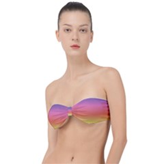 Rainbow Shades Classic Bandeau Bikini Top  by designsbymallika