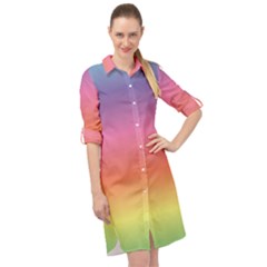 Rainbow Shades Long Sleeve Mini Shirt Dress by designsbymallika