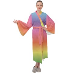 Rainbow Shades Maxi Velour Kimono by designsbymallika