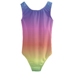 Rainbow Shades Kids  Cut-out Back One Piece Swimsuit by designsbymallika