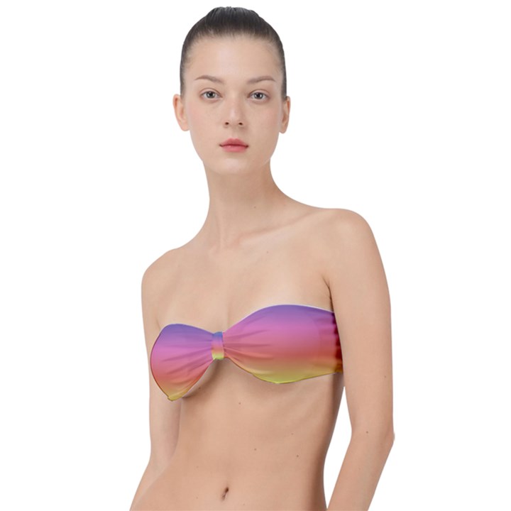 RAINBOW SHADES Classic Bandeau Bikini Top 