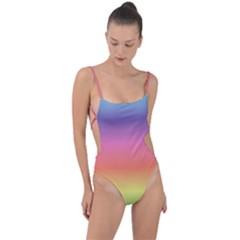 Rainbow Shades Tie Strap One Piece Swimsuit