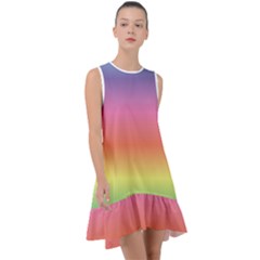 Rainbow Shades Frill Swing Dress by designsbymallika