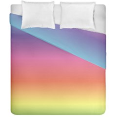 Rainbow Shades Duvet Cover Double Side (california King Size) by designsbymallika