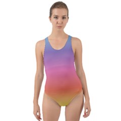 Rainbow Shades Cut-out Back One Piece Swimsuit by designsbymallika