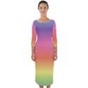 RAINBOW SHADES Quarter Sleeve Midi Bodycon Dress View1