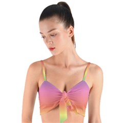 Rainbow Shades Woven Tie Front Bralet