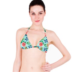 Multi Colour Floral Print Bikini Top by designsbymallika