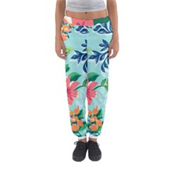 Multi Colour Floral Print Women s Jogger Sweatpants by designsbymallika