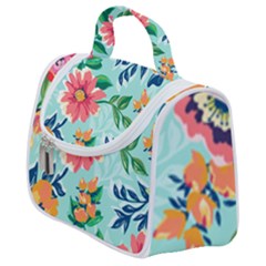 Multi Colour Floral Print Satchel Handbag by designsbymallika