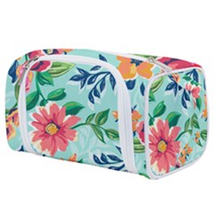 Multi Colour Floral Print Toiletries Pouch by designsbymallika