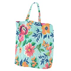 Multi Colour Floral Print Giant Grocery Tote by designsbymallika