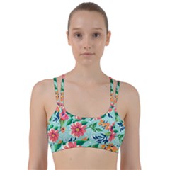 Multi Colour Floral Print Line Them Up Sports Bra by designsbymallika