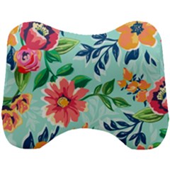 Multi Colour Floral Print Head Support Cushion by designsbymallika