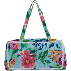 Multi Colour Floral Print Multi Function Bag by designsbymallika