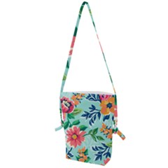 Multi Colour Floral Print Folding Shoulder Bag by designsbymallika