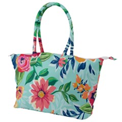 Multi Colour Floral Print Canvas Shoulder Bag by designsbymallika