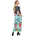 MULTI COLOUR FLORAL PRINT Velour Split Maxi Skirt View2