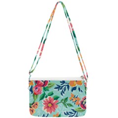 Multi Colour Floral Print Double Gusset Crossbody Bag by designsbymallika