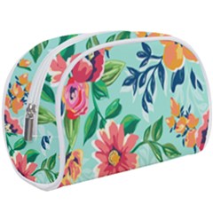 Multi Colour Floral Print Makeup Case (large) by designsbymallika