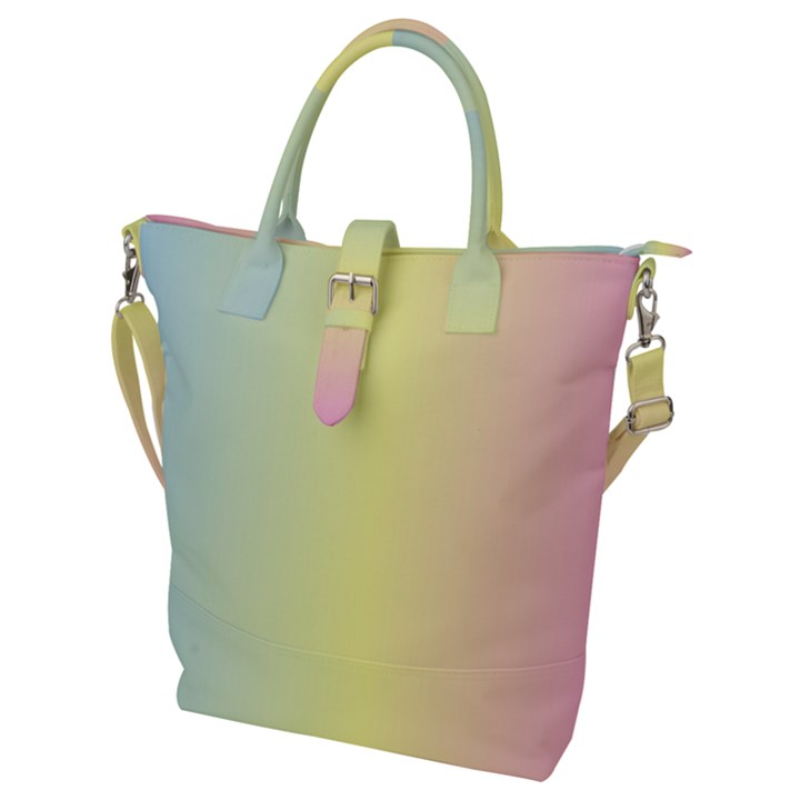 VERTICAL RAINBOW SHADE Buckle Top Tote Bag