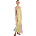 VERTICAL RAINBOW SHADE Cami Maxi Ruffle Chiffon Dress View1