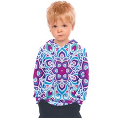 Mandala Blue Kids  Overhead Hoodie by designsbymallika