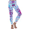 MANDALA BLUE Kids  Lightweight Velour Classic Yoga Leggings View1