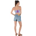 MANDALA BLUE Woven Tie Front Bralet View2