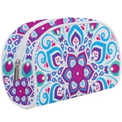 Mandala Blue Makeup Case (large)