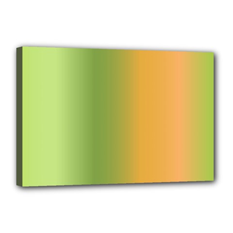 Green Orange Shades Canvas 18  X 12  (stretched) by designsbymallika