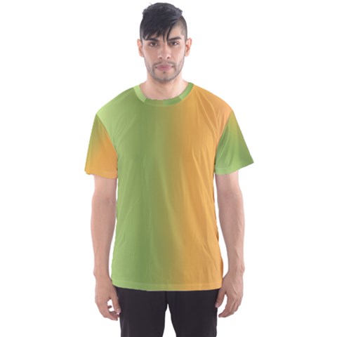 Green Orange Shades Men s Sports Mesh Tee by designsbymallika