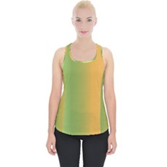 Green Orange Shades Piece Up Tank Top by designsbymallika