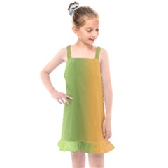 Green Orange Shades Kids  Overall Dress by designsbymallika