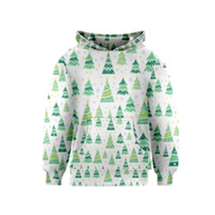 Christmas Tree Pattern Kids  Pullover Hoodie by designsbymallika