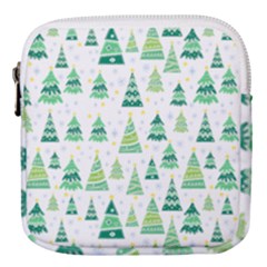 Christmas Tree Pattern Mini Square Pouch by designsbymallika