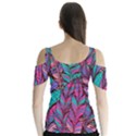 boho chic pattern Butterfly Sleeve Cutout Tee  View2