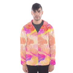 Colourful Shades Men s Hooded Windbreaker by designsbymallika