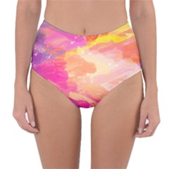 Colourful Shades Reversible High-waist Bikini Bottoms by designsbymallika