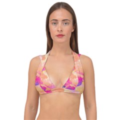 Colourful Shades Double Strap Halter Bikini Top