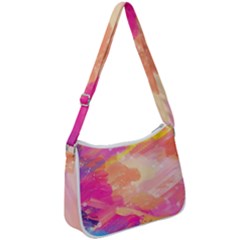 Colourful Shades Zip Up Shoulder Bag