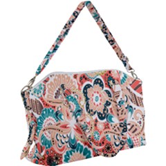 Baatik Floral Print Canvas Crossbody Bag by designsbymallika