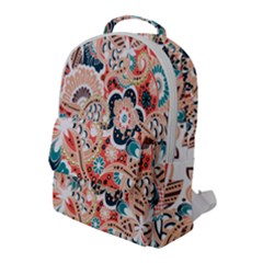 Baatik Floral Print Flap Pocket Backpack (large) by designsbymallika