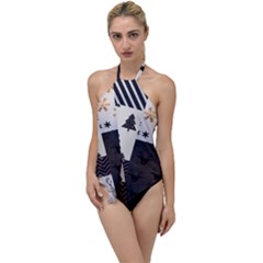 Christmas Pattern Go With The Flow One Piece Swimsuit