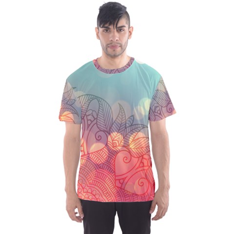 Mandala Pattern Men s Sports Mesh Tee by designsbymallika