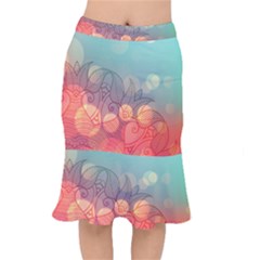 Mandala Pattern Short Mermaid Skirt by designsbymallika