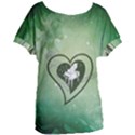 Music, Piano On A Heart Women s Oversized Tee View1