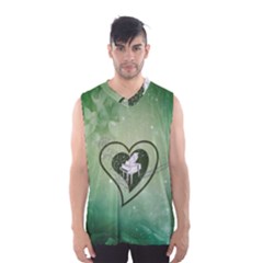 Music, Piano On A Heart Men s Sportswear by FantasyWorld7