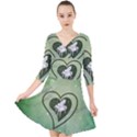 Music, Piano On A Heart Quarter Sleeve Front Wrap Dress View1